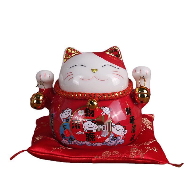 Lucky Cat Ceramic Ornaments - Cute Cartoon Decorations & Creative Gifts