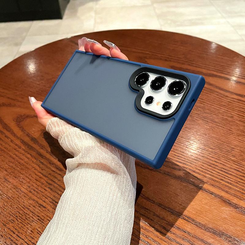 Suitable for Samsung S24 Ultra Mobile Phone Case Phantom Matte Transparent Galaxy S25 Full Inclusive Anti Fall S23 Protection Case