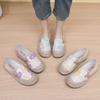 Shoes women's spring new casual single shoes shoes breathable and wear-resistant round head one-pedal women's shoes