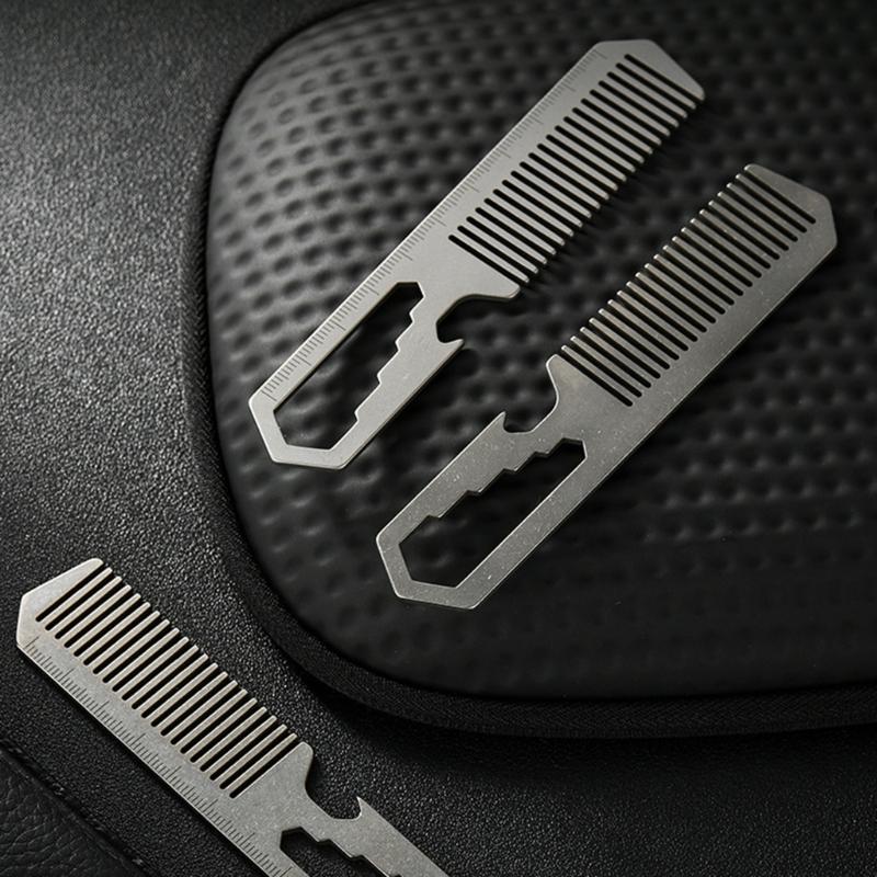 Titaniums Alloys Comb Camping Multifunctional Wrenches Ruler Bottle Openers for Camping and Outdoor Use