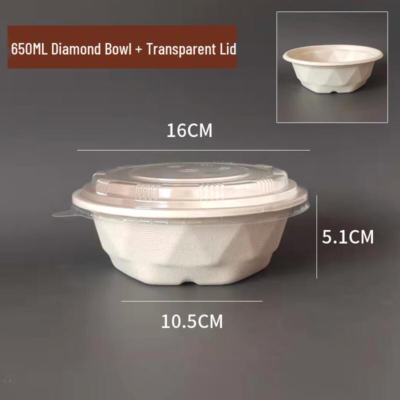 Disposable Diamond Shaved Ice Bowl with Lid
