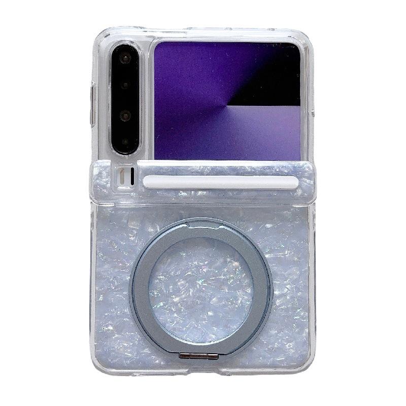 

Luminous Shell Pattern Drop-proof Phone Case with 360° Rotating Stand for Huawei Pura X. Huawei Pura X