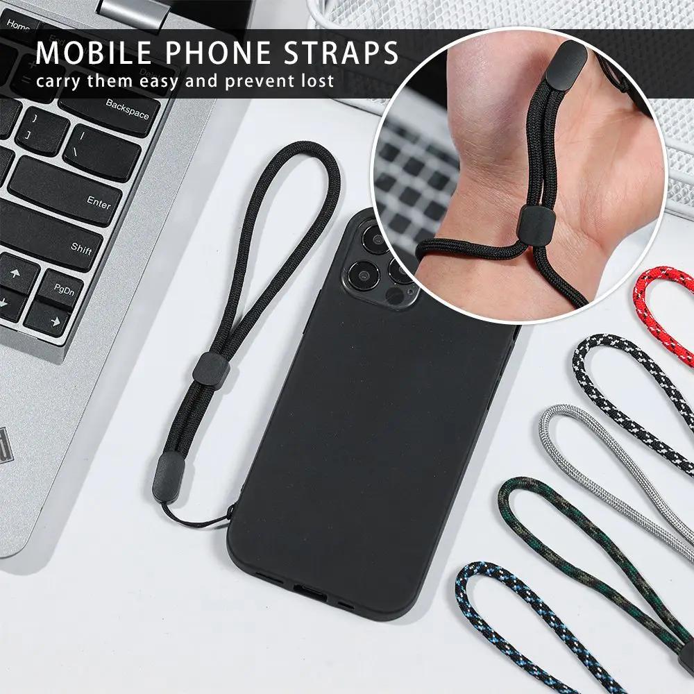 5pcs Adjustable Key Lanyard Short Braid Bottle Lanyard Necklace Wrist Strap U Disk Lanyard Phone Lanyard