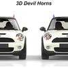YGMONER Car 3D Devil Horns Sticker (Easy To Find Car In The Parking Lot) Halloween Car Roof Decor Elasticity Foam Bull Horns (Fashion Purple)