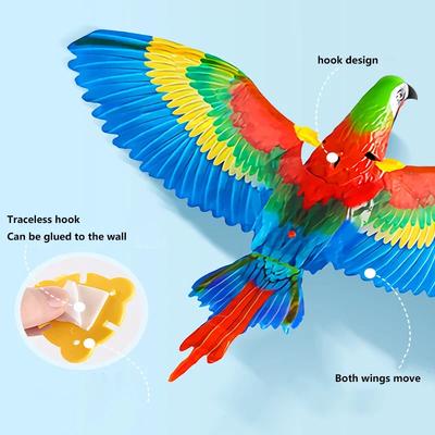 Simulation Bird Cat Toys Funny Self-hey Hanging Door Automatic Scratch Rope Cat Stick Parrot Eagle Cat Toys Pet Supplies