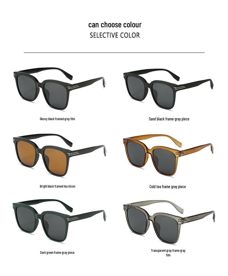 2025 Fashionable Large Frame Polarized Sunglasses - UV Protection, Slimming Effect, for Men & Women