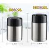 1Pc Large Capacity 800ML/1000ML Thermos Lunch Box Portable Stainless Steel Food Soup Containers Vacuum Flasks Thermocup