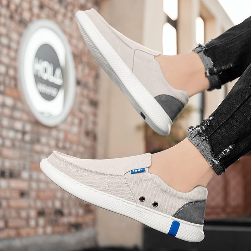 נעלי גברים שטוחות קז'ואל Gacimy, נעלי קנבס נושמות עמידות להחלקה לשימוש חיצוני, נעלי הליכה קלות משקל, נעלי פנאי באיכות גבוהה