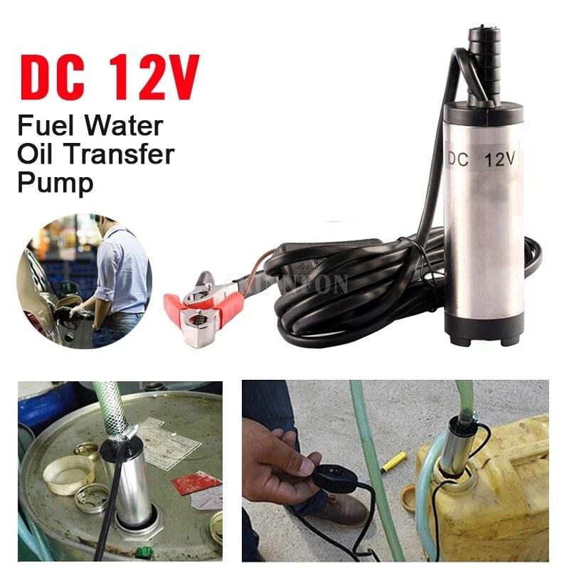 38mm DC 12V/24V Auto Mini Wasser Öl Kraftstoff Transferpumpe Ein/Aus Schalter Tauchpumpe
