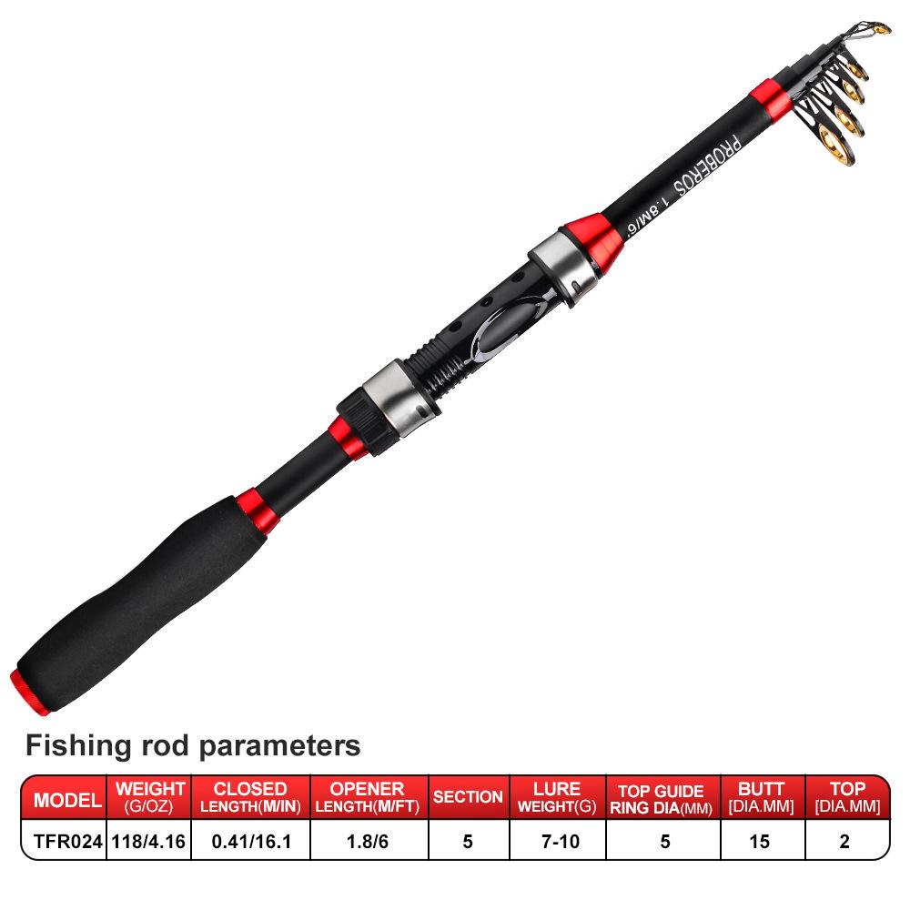 Lure Sea Rod Set: Ultralight Carbon Casting Rod with Long Cast Spinning Reel and Tackle Bag
