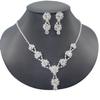 Brandneues Brautschmuck-Set: Silberne Strass-Halskette, Ohrringe & Armband Hochzeitsaccessoires