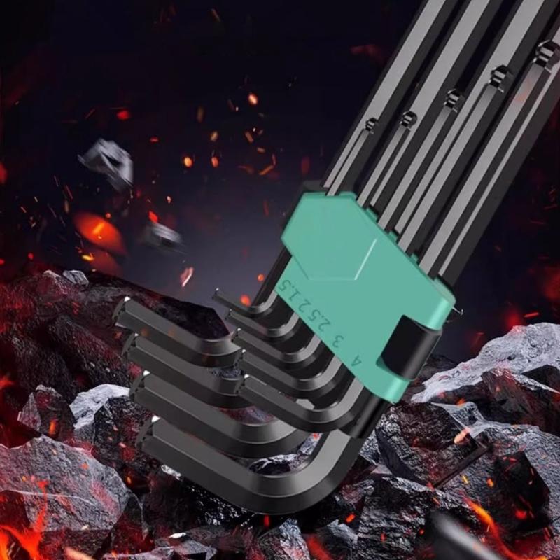 Premium 9 Size L Type Key Kit Corrosion Resistant Steel Hex Key Tool For Professional DIY Projects