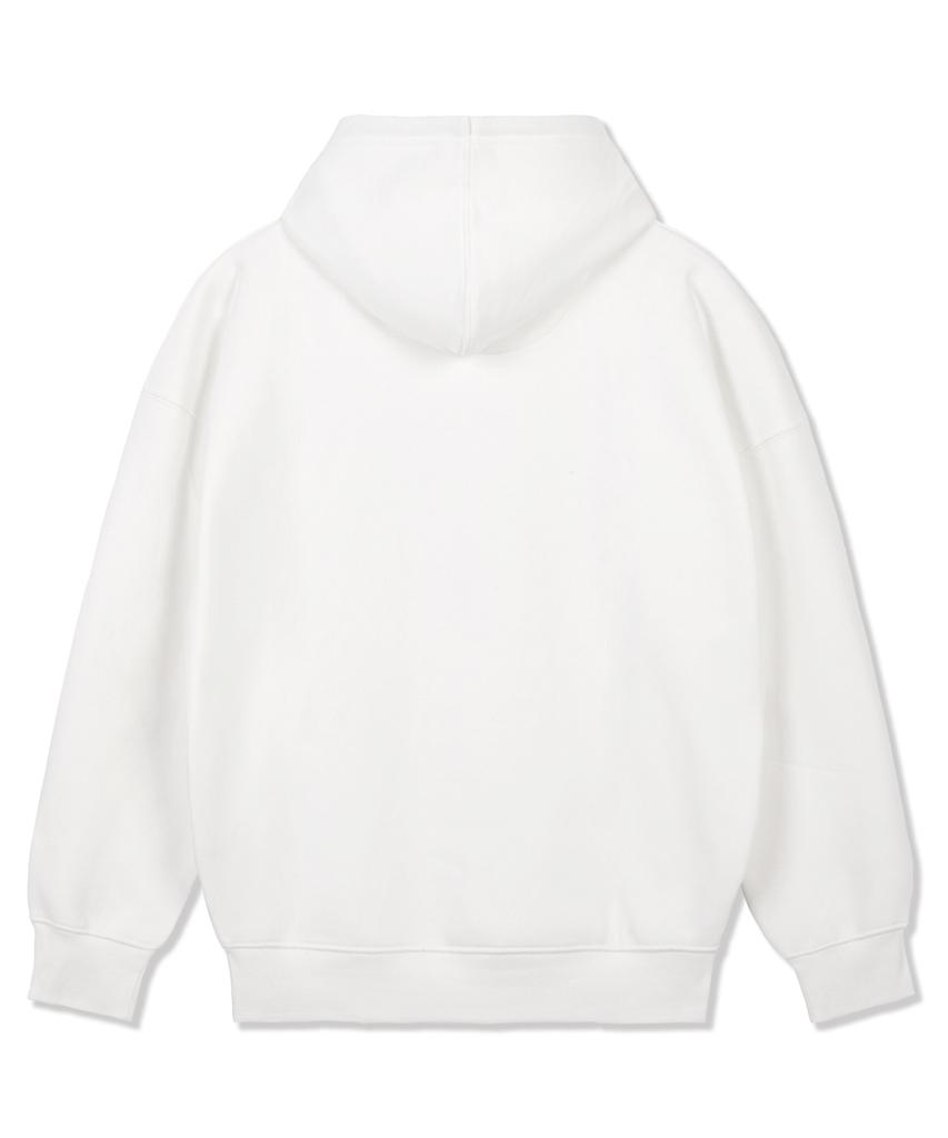 Ap Club Oversized Wide Shoulder Hoodie_White