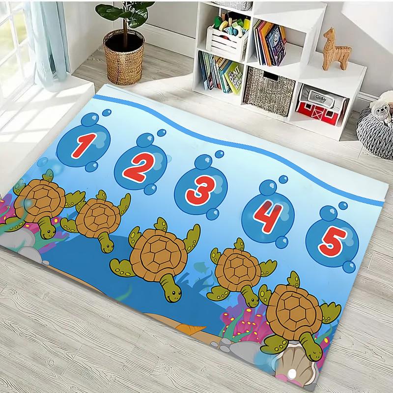 Children's Hop Count Hopscotch Early Education Carpets for Home Living Room Kids Bedroom Sofa Doormat  Floor Rugs Anti-slipDecor