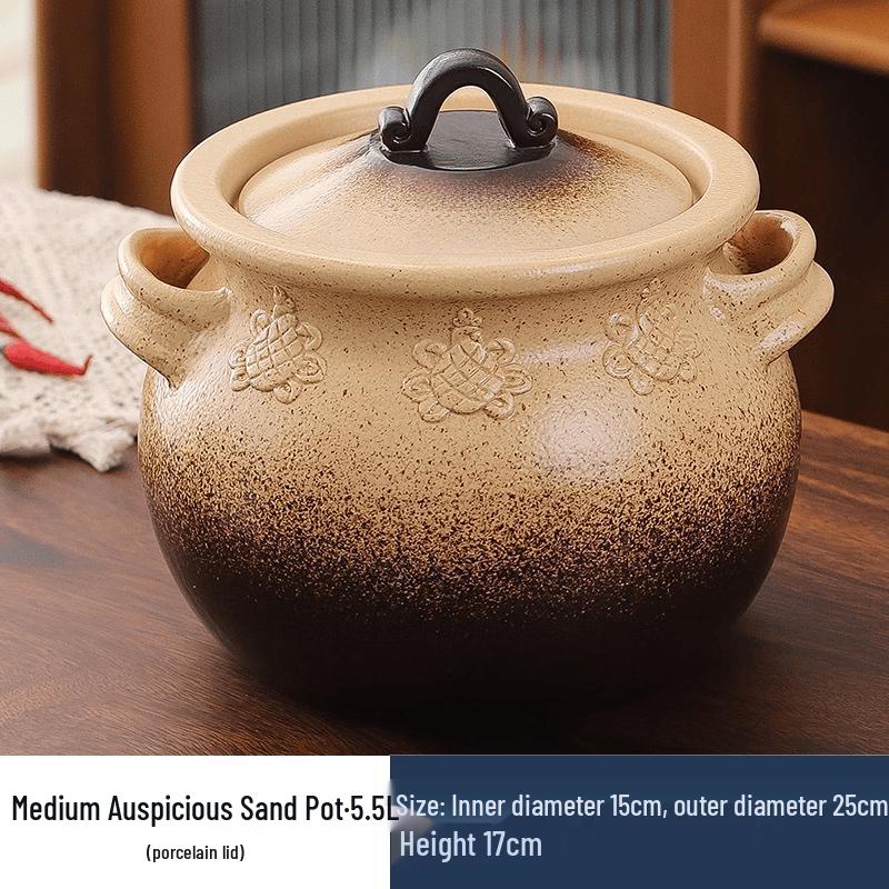 Wutuo Traditional Clay Pot for Stews and Soups