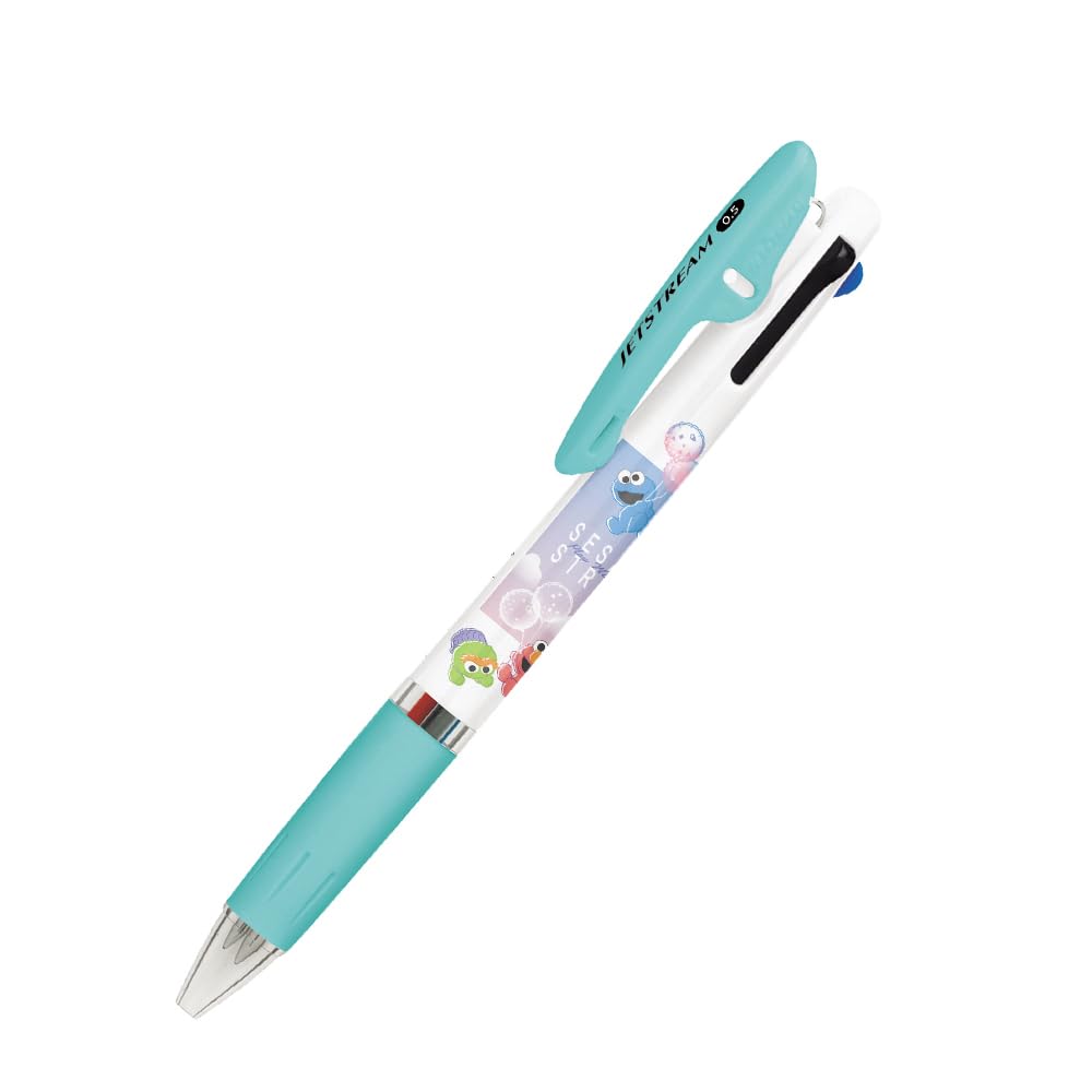 

Kamiojapan Sesame Street Jet Stream 3 Color Ballpoint Pen 301889 Red 0.5mm Black,