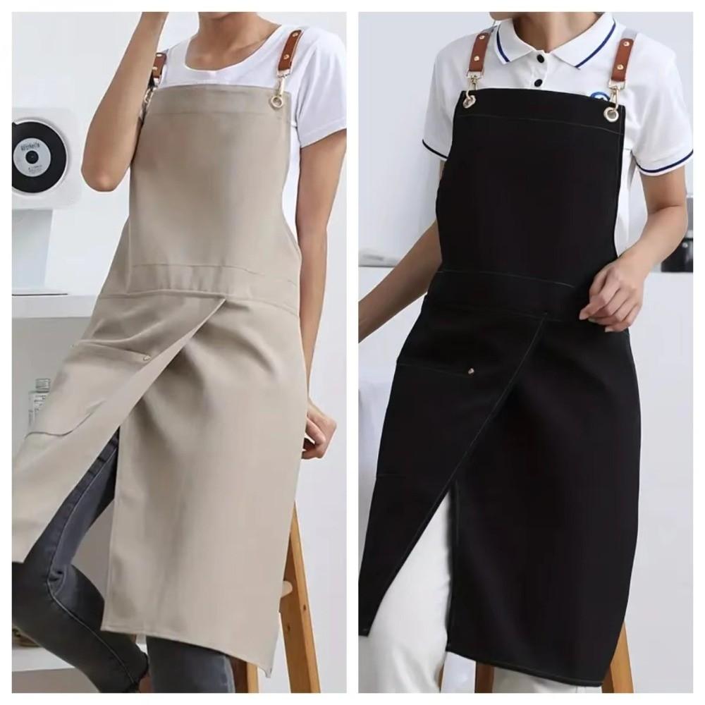 Waterproof Chef's Apron with Pockets Uniform Apron Stylish Work Apron  for restaurants, caf