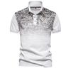 European and American Men's Fashion Summer Thin Short Sleeved Polo Shirt with Lapel Button Slim Fit Top T-shirt