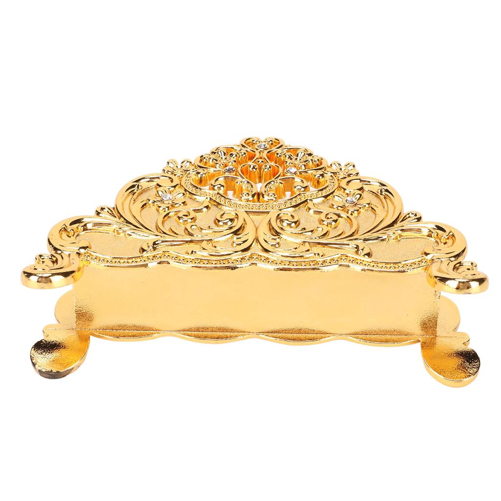 Napkin Holder European Style Metal Hollow Flower Pattern Paper Tissue Holder Freestanding Paper