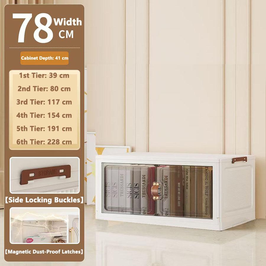 Faltbarer Aufbewahrungsschrank Wandmontage Klappbarer Spind Kompakter Organizer für Zuhause und Büro mit verstellbaren Regalen in Weiß/Grau