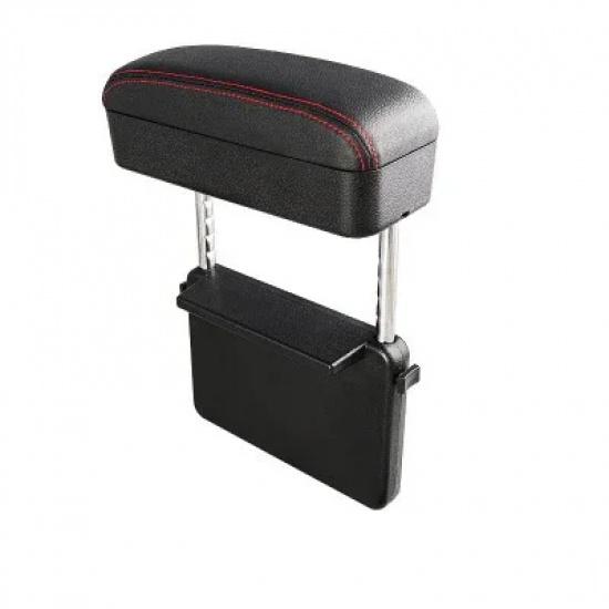 Universal Car Armrest Box Elbow Support Adjustable Car Center Console Arm Rest Car Styling Auto Seat Gap Organizer Arm Rest 1 PCSblack and red