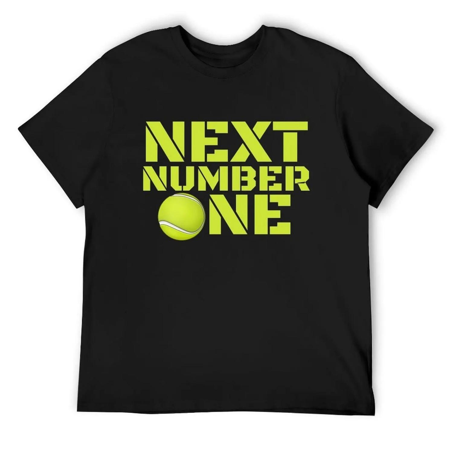 

Next number one tennis player best players T-Shirt man t shirt summer clothes Luxury man Short sleeve tee men XXXXXL чорний