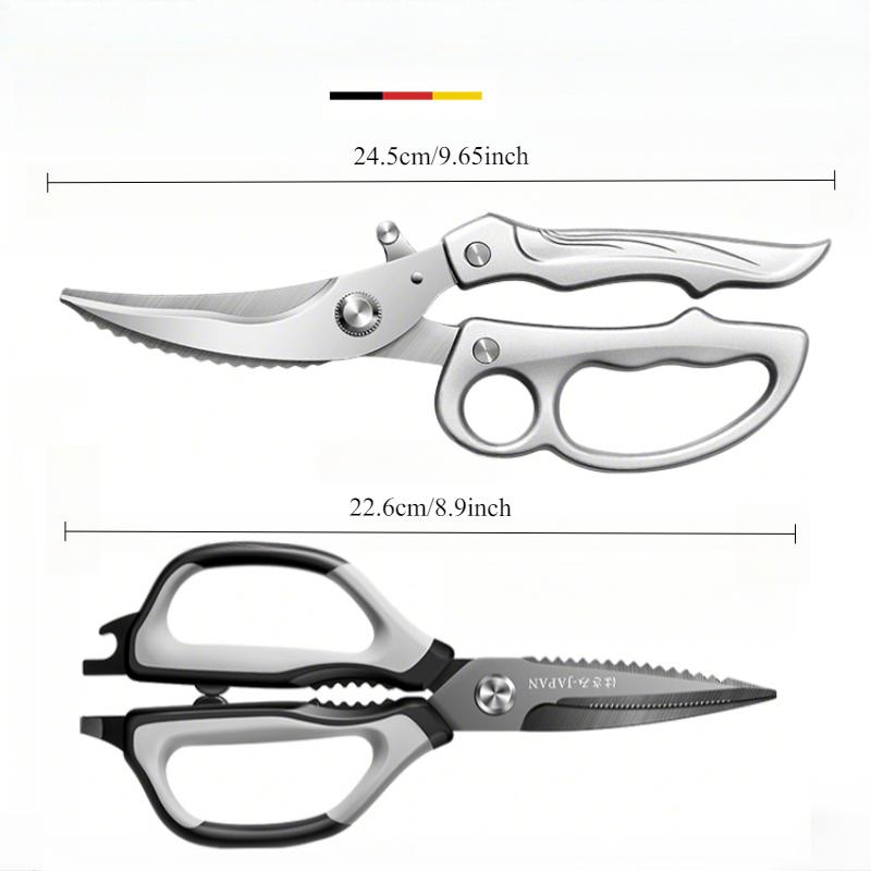 Multipurpose Kitchen Scissors Stainless Steel Scissors for Meat Vegetables,scrape Fish Scales Scissors Powerful Chicken Scissors