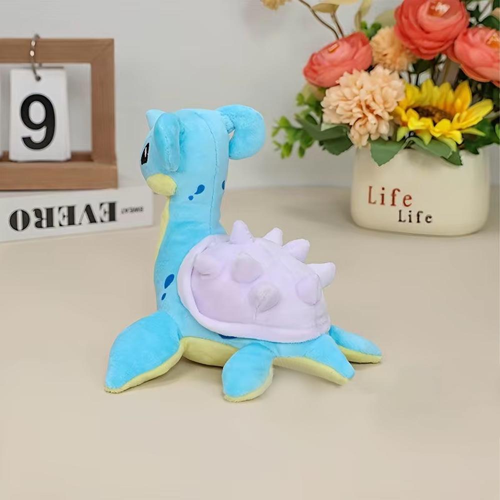 Kawaii Lapras Stuffed Toys Cartoon Cute Water Sprit Plush Dolls Throw Pillow Birthday Gift For Kids Friends Boys