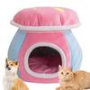 Cute Cat Bed Mushroom Shape Winter Dog Nest Cat Warming Bed For Puppy Animal Indoor Living Room Bedroom Balcony Apartment