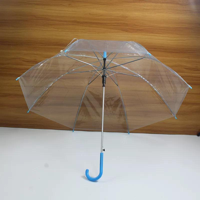 Transparenter Regenschirm mit langem Griff, Manuell, Hoher Ästhetikwert, 8 Speichen, Koreanischer Stil, Transparenter Regenschirm im Instagram-Stil, Student Influencer