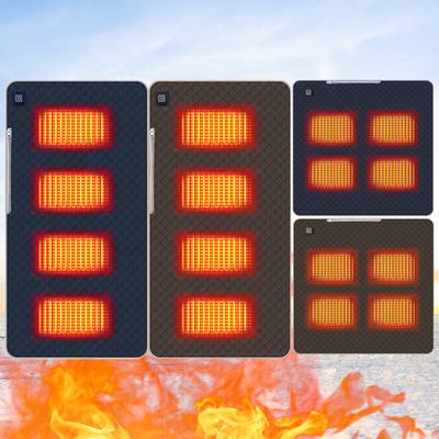 4 Áreas Aquecidas Cadeira de Camping Almofada Aquecida 3 Níveis de Aquecimento Almofada de Assento Carregamento USB Aquecedor de Assento de Inverno Capa para Pesca ao Ar Livre