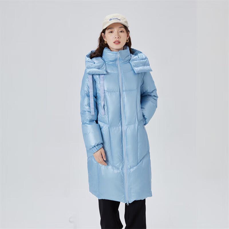 Eral Damen Lange Daunen-Pufferjacke mit Kapuze