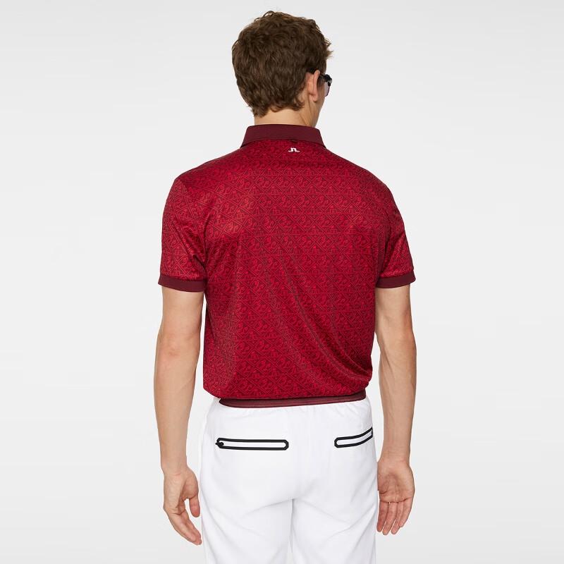 J.LINDEBERG Men's Golf Print Polo Shirt
