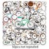 50 Bicycle Doodle Personalized Retro Creative Trend Guka Decorative Water Cup Suitcase Stickers Waterproof