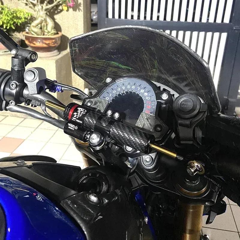 Fiber Carbon Steering Damper Stabilizer Motorcycle For Kawasaki Z900 Z 900 Dampers Mount Bracket Support Kit 2017