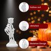 Skeleton Hand Holding Rose Figurine Halloween Gothic Bone Hand Statue Resin Sculpture Home Office Desktop Decoration Ornament