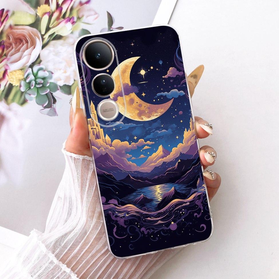 Clear Casing For Vivo V2440 Cover For Vivo V50 Lite 5G Case Cute Cat Fashion Butterfly 2D Painted Soft TPU