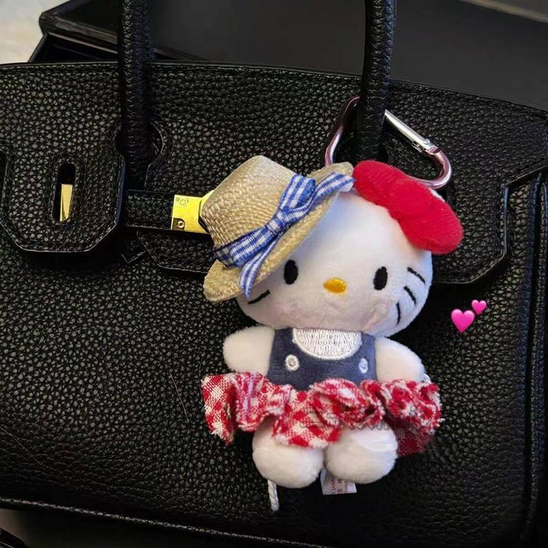 Kawaii Keychain Cute Cartoon Bag Pendant Plush Doll Charms Car Key Ring Backpack Accessories Women Girl Gifts 1PC