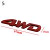 3D Metall Chrom Schwarz Zahlen Buchstaben Logo 4WD Emblem Auto Kotflügel Abzeichen Stamm Aufkleber 4WD Aufkleber Zubehör