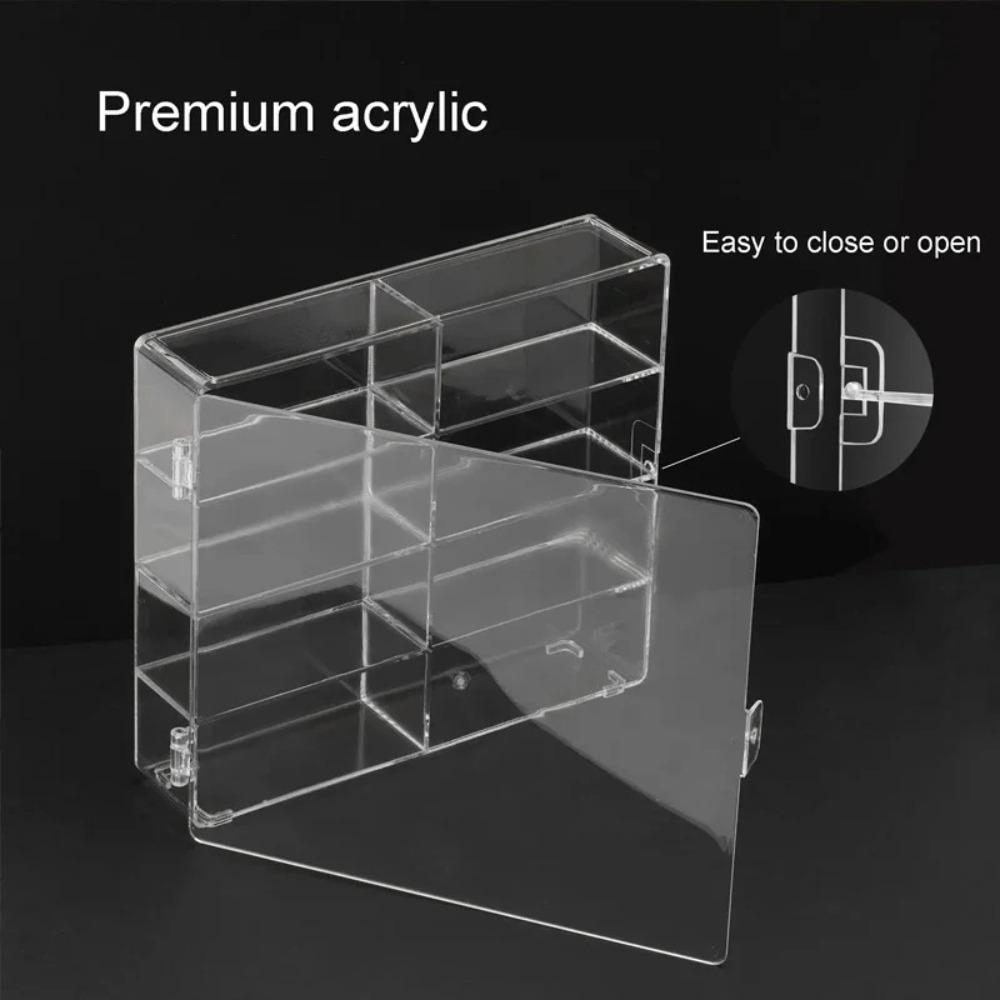 1/4pcs Stackable Acrylic Cabinet Rack Dustproof Transparent Car Storage Box Car Display Box Gift