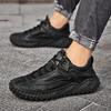 Men Leather Casual Shoes Outdoor High Quality Brown Men's Sneakers Soft Homme Classic Non-slip Lace-up Men Flats Moccasin Shoes