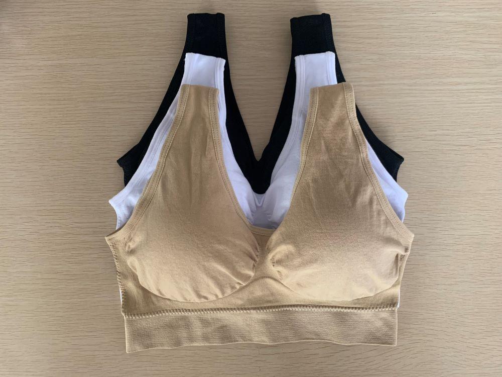 

Three-piece genie bra double-layer sports large size text no steel ring with pad vest type S
