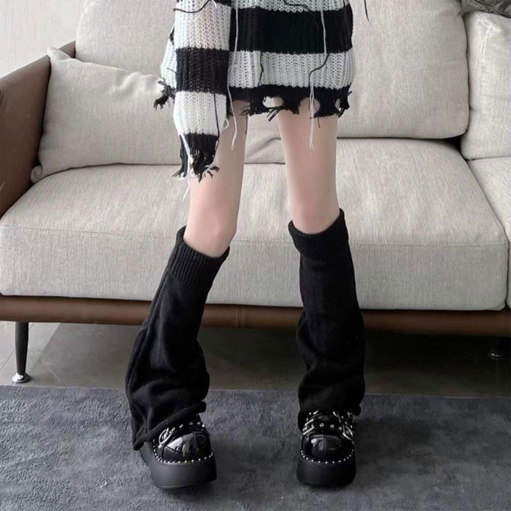 JK Socks Jk Stocking Lolita Leg Warmer Socks Slouch Socks Women Print Leg Warmer Punk Lolita Knee Socks Gothic Long Sock