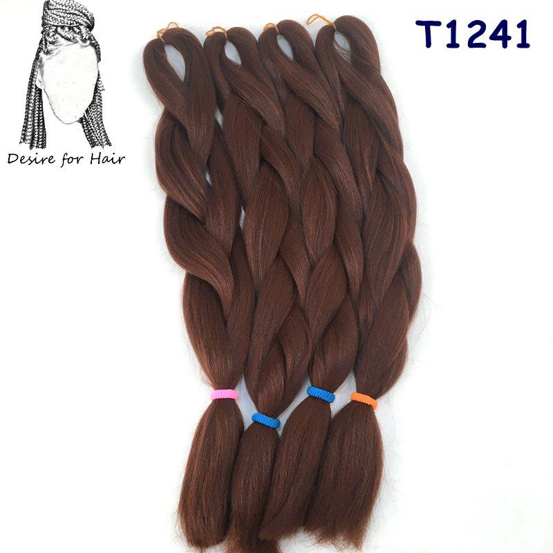 Große Menge auf Lager 24 Zoll 80g Weiche Seidige Synthetische Haarverlängerungen für Häkelzöpfe Haarherstellung Jumbo Braiding Synthetisch