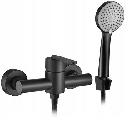 Black Ontario Rea Wall-Mounted Shower Faucet