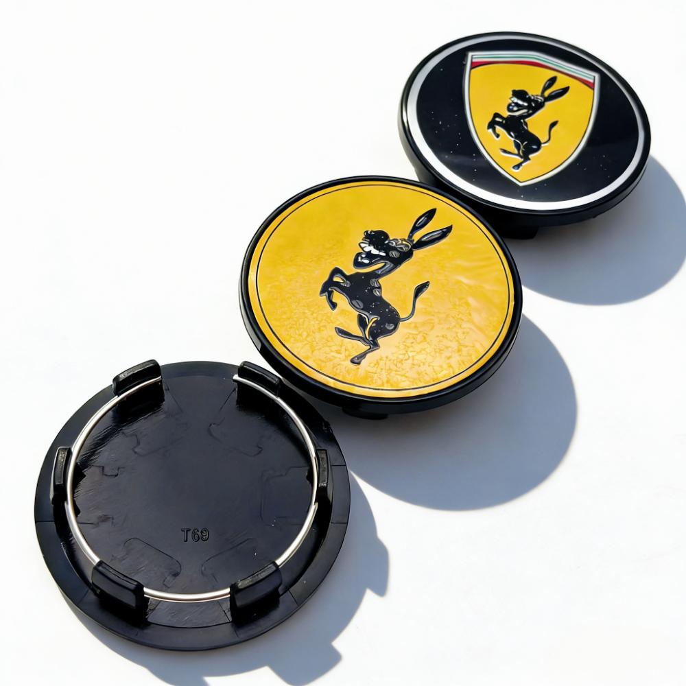 4pcs Donkey Logo Badge Emblem Car Wheel Center Caps 69MM Clip 56MM Wheels Hub Dust Cap Rim Hubcaps Cover Replace Car Accessories
