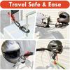 Motorcycle Helmet Lock-with Two Cables & PIN Locking Carabiner for Extra Security-Ideal Lock for Bike Helmets, Phone Mount, Bag, Luggage,