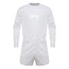 S-3XL Tuta da Sauna Impermeabile per Uomo Tuta Intera a Maniche Lunghe Pulsanti sulle Spalle Vita Cavallo Boxer Staccabili Body per Costumi da Bagno