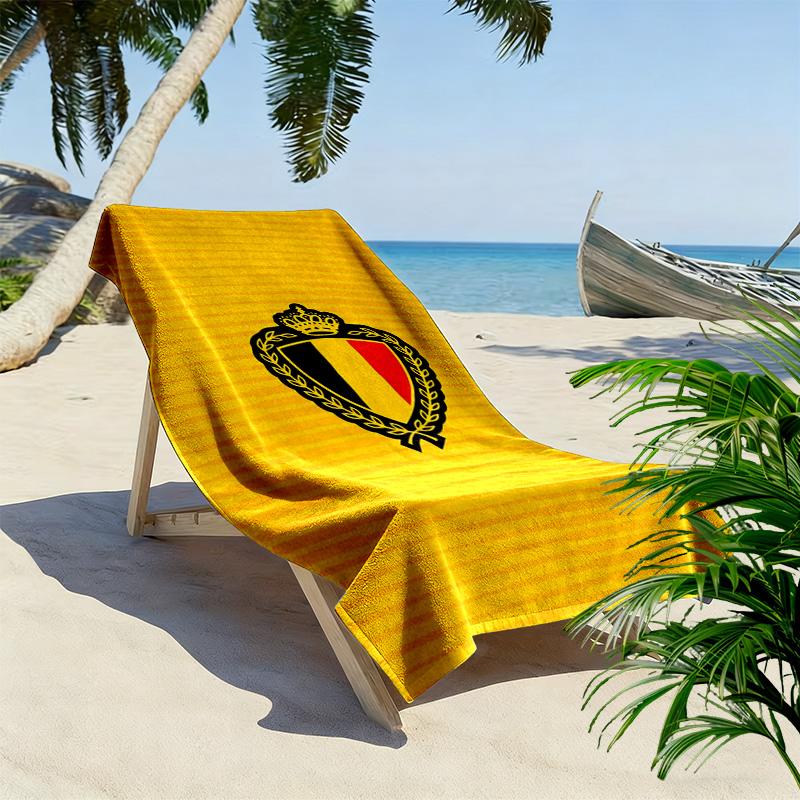 Belgica Print Beach Towel, Large Soft Quick Dry Towel for Beach Camping Swimming