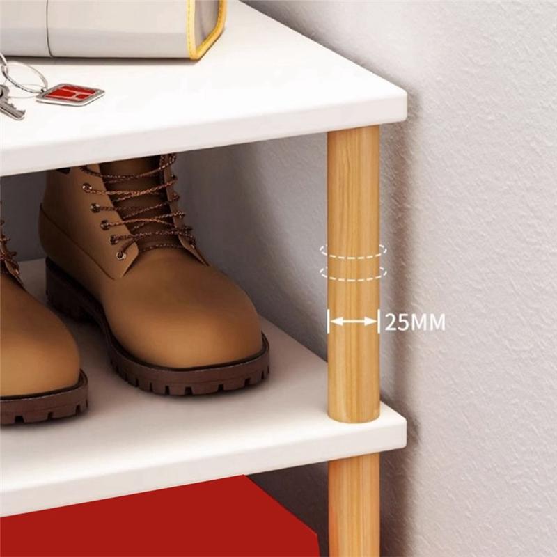 Good-1 PCS Space-Saving Shelf Tower Free Standing Entrance Without Tools To Assemble Warm White